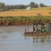 an agitation boat in manure