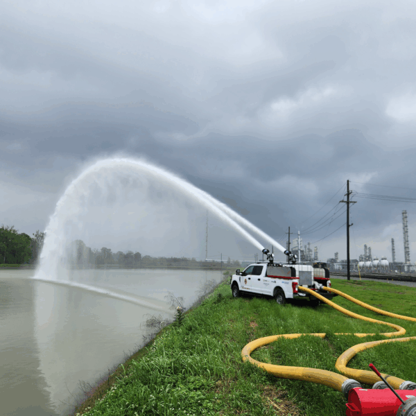 BullDog Hi-Vol hose connected a manifold to a Puck Fire Quick Attack truck