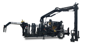 Puck FF 4570 trailer with boom extended