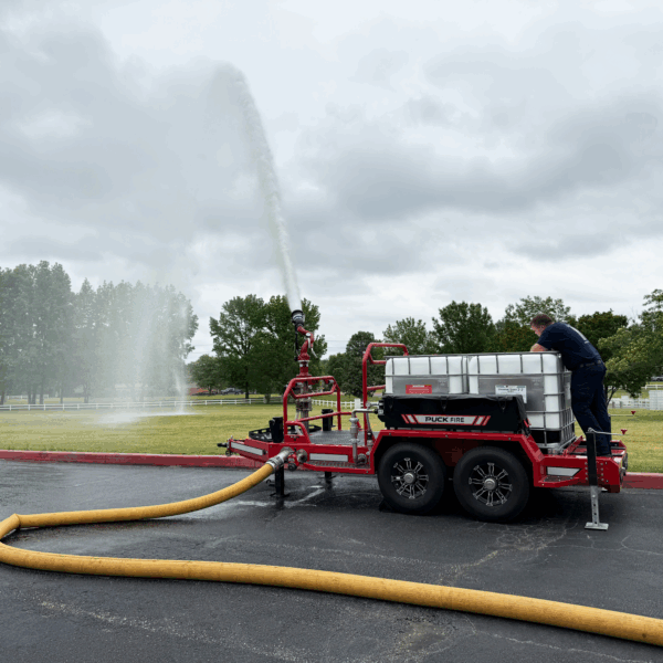 Horn Lake Demo-Hi-Vol hose and Foam Tote Trailer