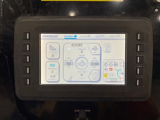 LightSpeed hardware screen on side of pump