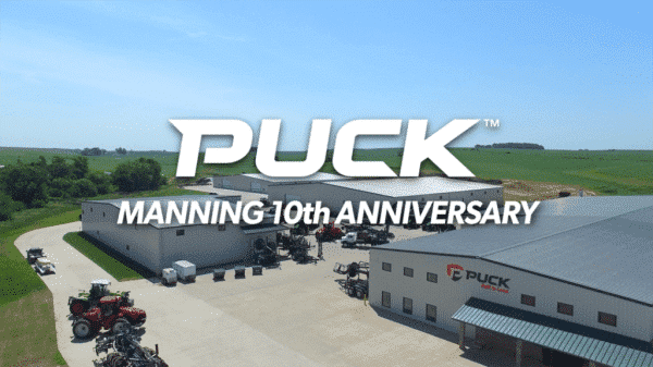 Puck main campus with the overlaid words "Puck Manning 10th Anniversary"