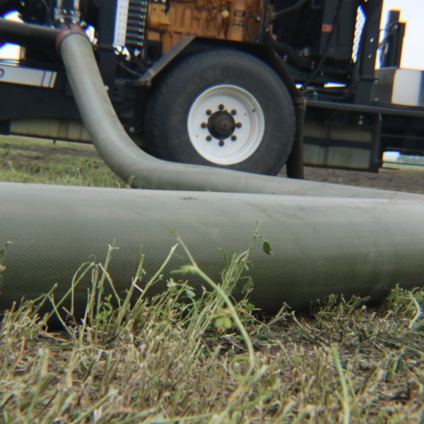 mainline hose on the ground next to a connected PT 4570