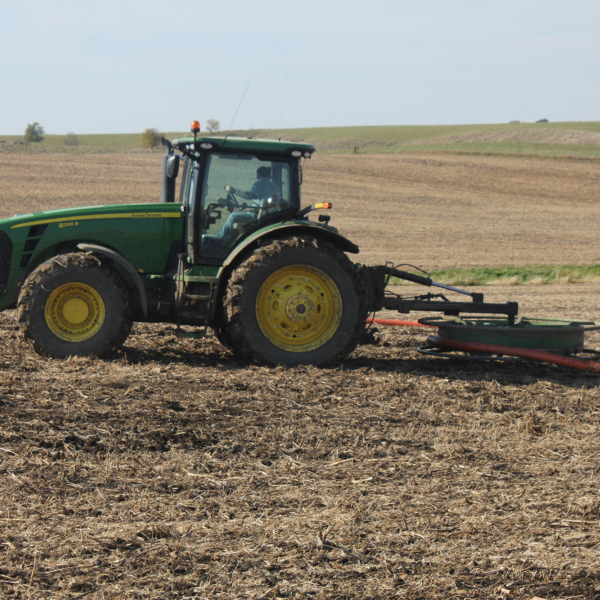 tractor moving hose with Puck Hose Mover