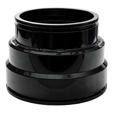 a close view of female x female steel reducing adapters