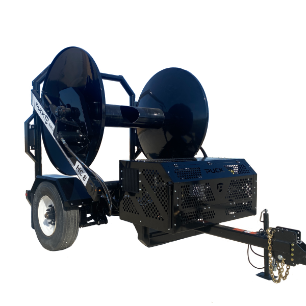passenger front side view of Puck Fire HC8P hose cart with powerpack