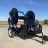 passenger side angle view of Puck Fire HC8P hose cart with powerpack open
