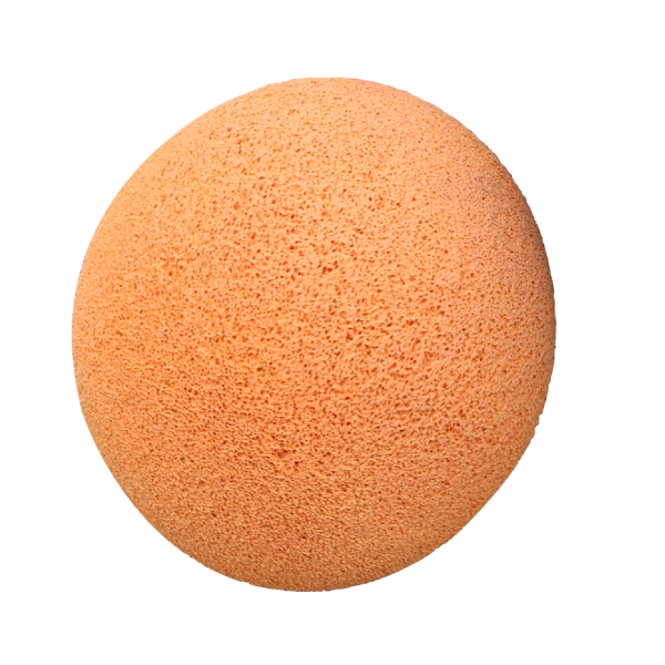 an orange foam pigging kickball