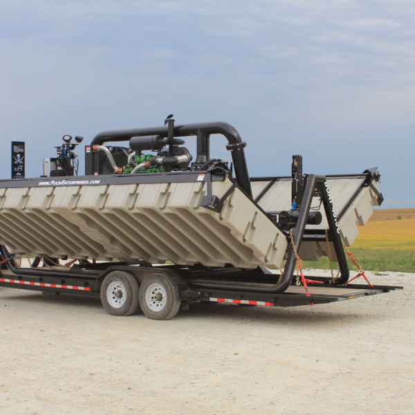 folding floater on Agitation Boat trailer