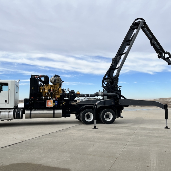 boom truck with extended boom