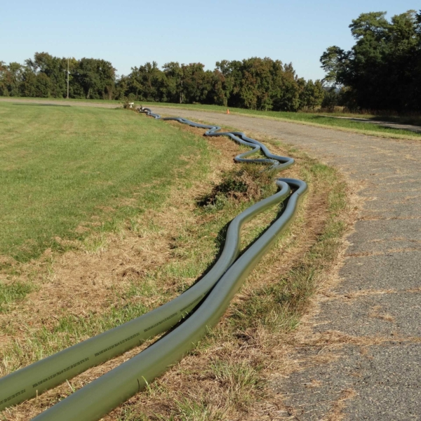 two HD Fuel Hoses in use along the roadside