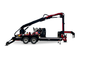 Puck Fire FF-4500-45 Force Feed trailer with extended boom and downriggers and outriggers