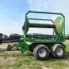 side view a used green PCE turn table reel
