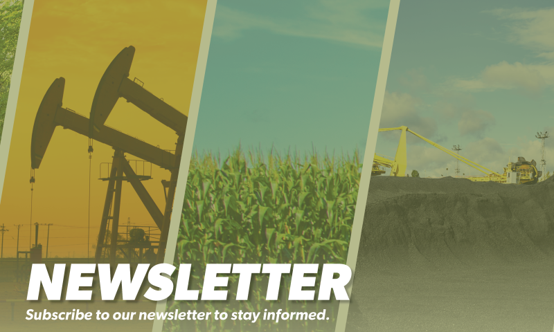 3 angled images of industry landscapes with the overlaid text Newsletter subscribe to our newsletter to stay informed