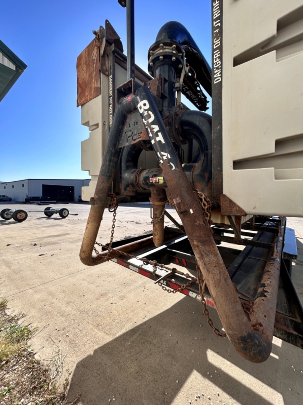 the rear of a used agitation boat