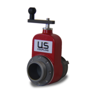 red U.S. Coupling Hydrant Gate Valve front side view