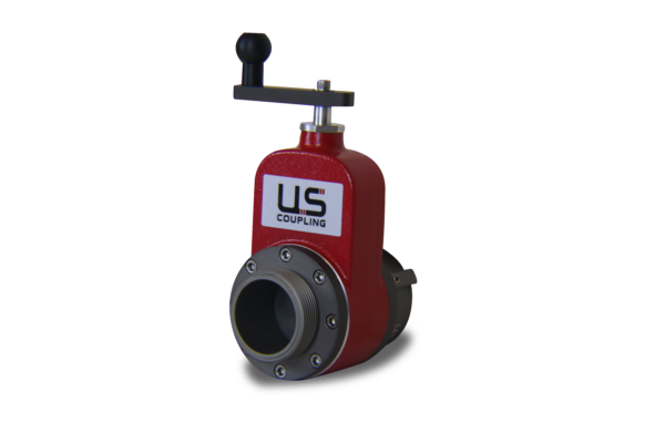 red U.S. Coupling Hydrant Gate Valve front side view
