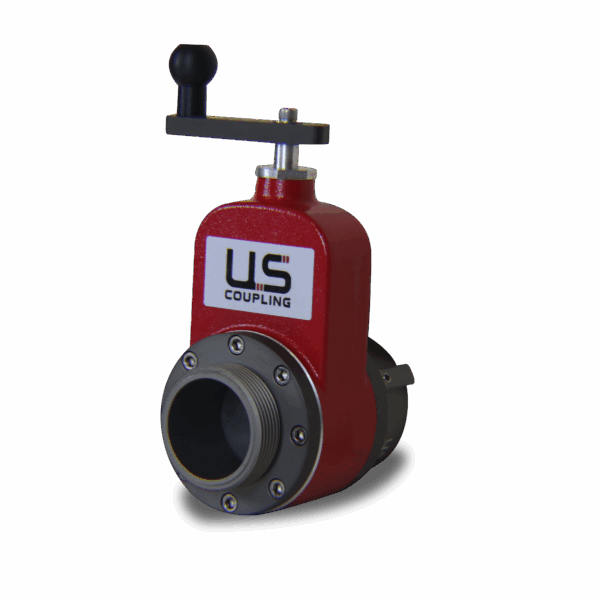 red U.S. Coupling Hydrant Gate Valve front side view