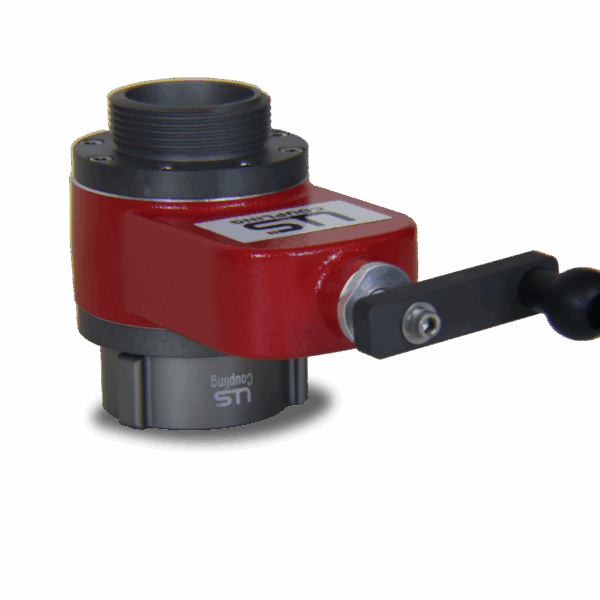 red U.S. Coupling Hydrant Gate Valve top view
