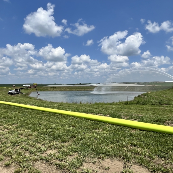 Hi-Vol TPU XLDH connecting a FF4500-45 and a Quick Attack around a pond