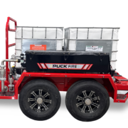 foam concentrate storage compartment of the Puck Fire Dual Foam Tote Trailer