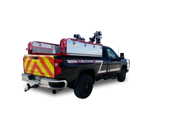 back passenger angle view of Puck Fire Quick Attack truck