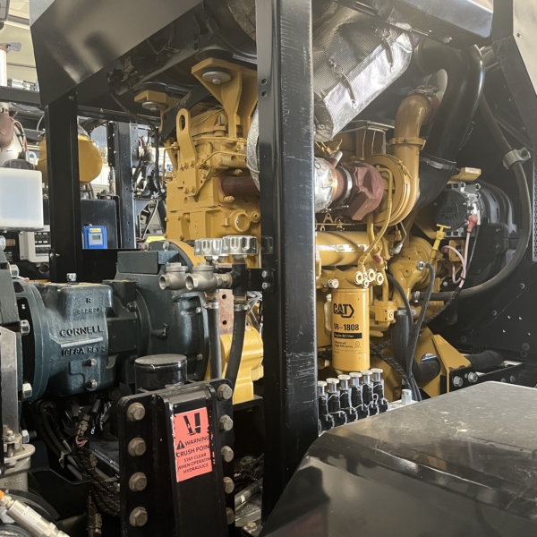 Cat engine in the enclosure of a used Puck PT 5770