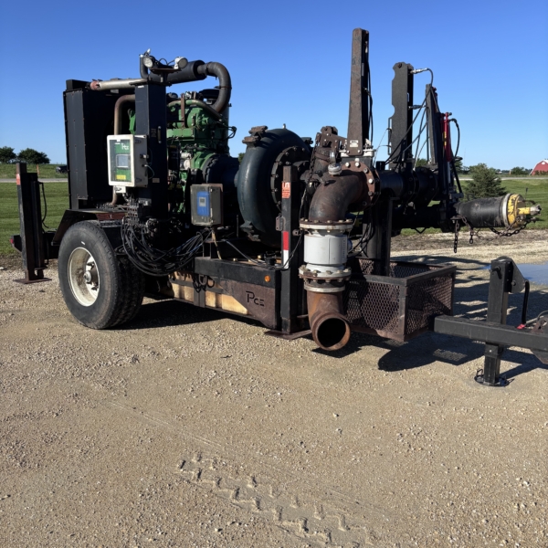 used Puck PT 5069 booster pump trailer front angle